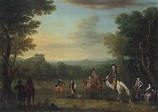 Thomas Osborne, 4th Duke of Leeds 1713-1789, on horseback, with a ...