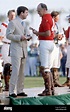 Prince Andrew and Major Ronald Ferguson at a polo match, Los Angeles ...