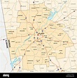Mapa político y administrativo del área metropolitana de Atlanta ...