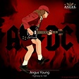 Angus Young de AC/DC, Ilustración en Vectores CorelDraw by Angel Mukul 2016
