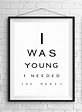 I Was Young I Needed the Money Eye Chart Wall Art Funny Art - Etsy UK