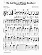 On The Street Where You Live Sheet Music | Lerner & Loewe | E-Z Play Today