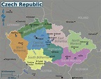 Landkarte Tschechische Republik (Regionen) : Weltkarte.com - Karten und ...