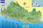 Mapa de El Salvador, Distribución Geografica de El Salvador