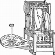 máquina de hilar de arkwright, ilustración vintage. 13554945 Vector en ...