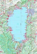 Large detailed tourist map of Lake Tahoe