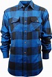 Canyon Guide Men's Heavy Plaid Flannel Shirt (Large, Blue Buffalo ...