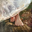 Feet painting original canvas art Woman painting | Etsy