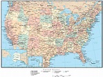 Map Of Usa And Cities – Topographic Map of Usa with States