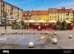 Bartoszyce, Polen - 13. Juli 2022: Panoramablick auf den Platz der ...