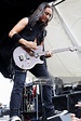 Guitarist Blake Bunzel of In This Moment performs during the Rockstar ...