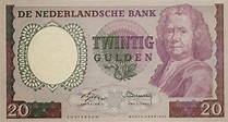 Netherlands 20 Gulden Banknote 1955 Herman Boerhaave|World Banknotes ...