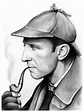 Pencil sketch of Basil Rathbone as Sherlock Holmes 1939-1946 Celebrity ...