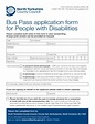 Fillable Online Bus Pass application form for People with Disabilities ...
