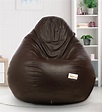Buy Classic XXXL Bean Bag with Beans in Brown Colour by Sattva Online ...