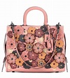 COACH Rogue Floral Leather Tote in Pink | Lyst