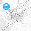 Nice bright vector map of Prilep, North Macedonia with fine structures ...