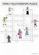 Family relationships puzzle picture…: English ESL worksheets pdf & doc
