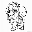 Dibujo para colorear de La Patrulla Canina: Skye - Etapa Infantil