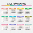 Calendario Español En Color 2022 PNG , Calendario, 2022, Decoración PNG ...