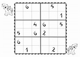 Sudoku Vorlagen für Kinder 6x6 kostenlos herunterladen und drucken