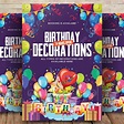 Flyer Decoraciones De Cumpleaños Descarga gratuita de plantilla en Pngtree