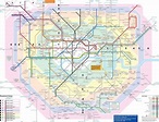 Zonal map of the London Underground and Overground networks (TfL ...