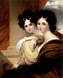 Bildnis der Schwestern Anna Petrovna Lopukhina und Ekaterina Petrovna ...