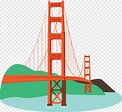 Puente Golden Gate, ilustración de San Francisco, Golden Gate Bridge ...