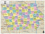 Detailed Map of Iowa State - Ezilon Maps