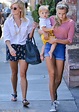 Reese Witherspoon shows off legs while on lunch with her children Ava ...