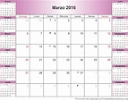 Marzo 2016 Calendario para Imprimir - Calendarios Para Imprimir