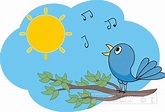 Bird Clipart-bird singing in the morning sun
