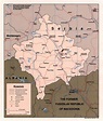 Detailed political map of Kosovo. Kosovo detailed political map ...