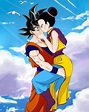 Goku y Milk beso | Figuras de goku, Dibujos de chicas kawaii, Dibujo de ...