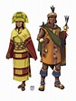 Representación de indumentaria de pareja real del imperio inca, basado ...
