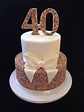 40th Birthday cake 100's & 1000's love this look hundreds and thousands ...