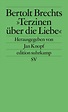 Bertolt Brechts »Terzinen über die Liebe«. Buch von Bertolt Brecht ...