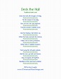 Free Printable Deck The Halls Lyrics - Printable Blog