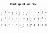 Black Speech Alphabet by GigantoTheClown on Newgrounds