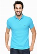 Camisa Polo Tommy Hilfiger Slim Fit Performance Azul - Compre Agora ...