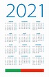 Calendar 2021 Portugal Vector Illustration Portuguese Language Version ...