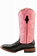Ferrini Blush Pink Anteater Print Cowgirl Boots - Wide Square Toe ...