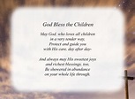 God Bless The Children - Free Children Poems