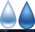 Two drops of water Royalty Free Vector Image - VectorStock