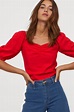 H&M Puff-Sleeved Blouse | The Best H&M Spring Clothes For Women Under ...