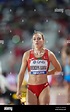Nastassia Mironchyk-Ivanova in the long jump at the Doha 2019 World ...