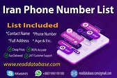 Iran Phone Numbers | Cell Phone Number List | Read Database