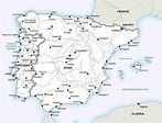 Vector Map of the Iberian Peninsula Political | One Stop Map