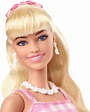 Barbie Film Poupée de coll Robe de guingan rose, Margot Robbie | Mattel